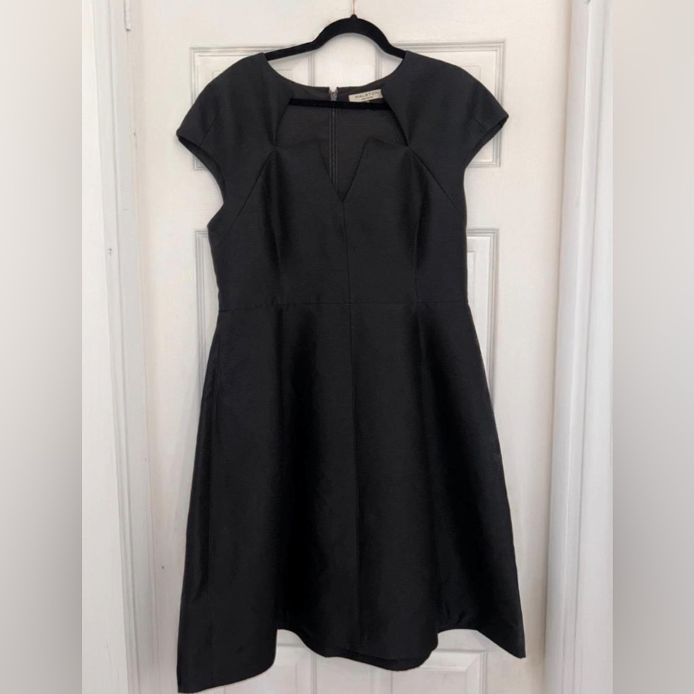 Halston Heritage Black Cocktail Dress Size 14